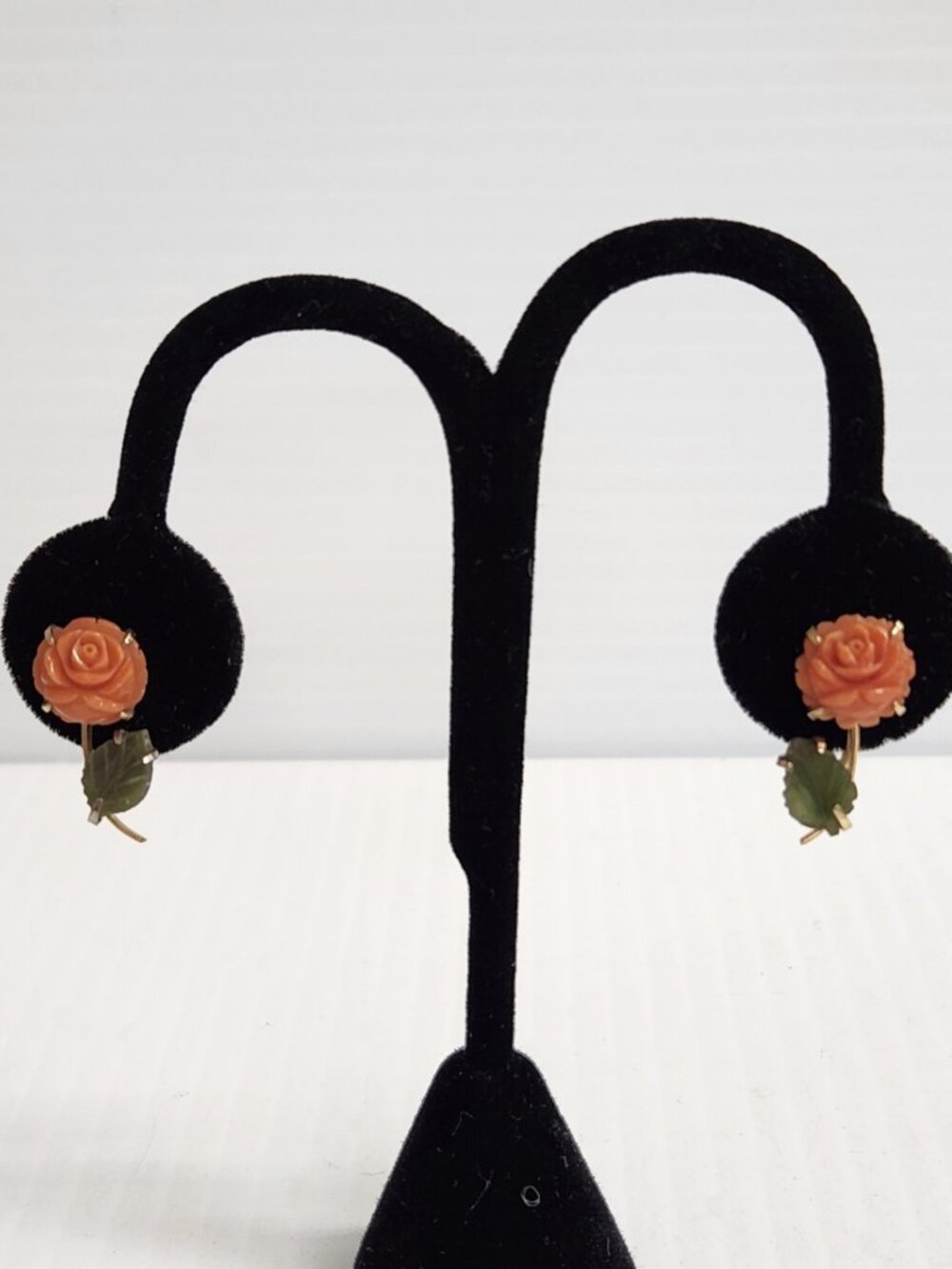 Krementz Coral Rose Gold Tone Screw-Back Earrings
